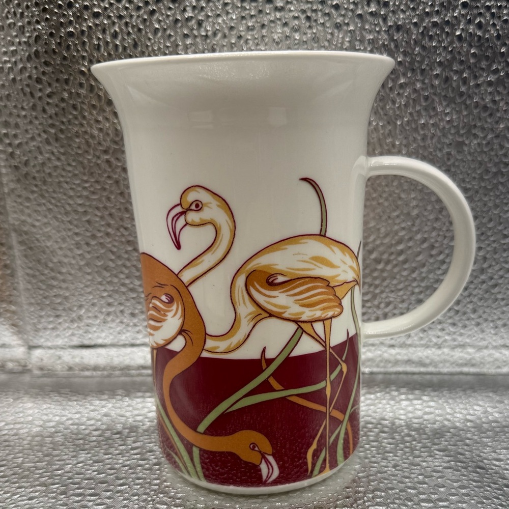 Hammersley Pink Flamingos Bone China Coffee Cup England EUC
